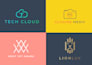 create modern minimalist logo design for business and brand identity